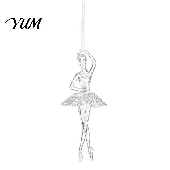 Shiny Simulated Glass Charms Faux Crystal Christmas Ornaments, Clear Acrylic Reindeer/Bell/Wreath/Wine Winter Hanging Tree Decorations Wonderland