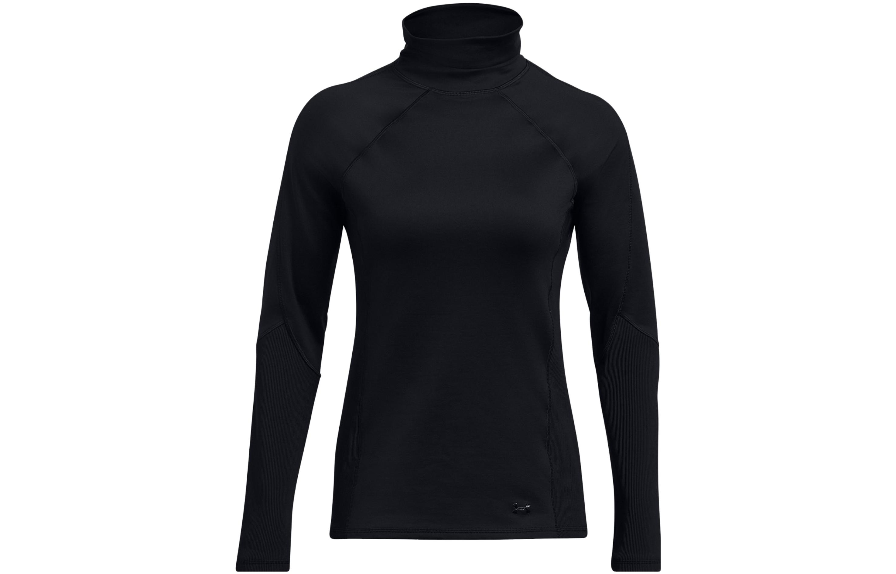 Женская футболка Under Armour ColdGear Черный Водолазка Умеренный Прямой крой 1381749-001 L