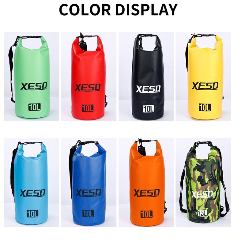 Borsa Impermeabile da Nuoto 500D Dry Sack 2/5/10L Borse Impermeabili Galleggianti per Attrezzatura Asciutta per Nautica Pesca Rafting Nuoto