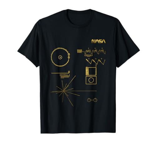 NASA Voyager Golden Record Message Worm Logo Famous T-Shirt
