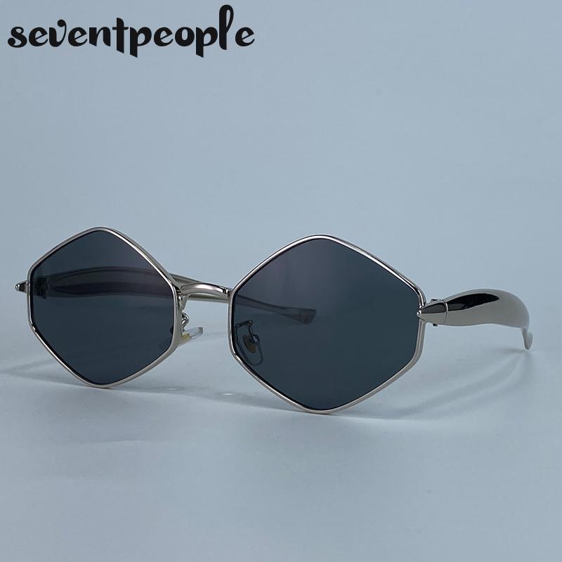 Small Steampunk Hexagon Sunglasses Women  Luxury Brand Classic Metal Frame Polygon Punk Sunglass For Ladies Eyewear Shades