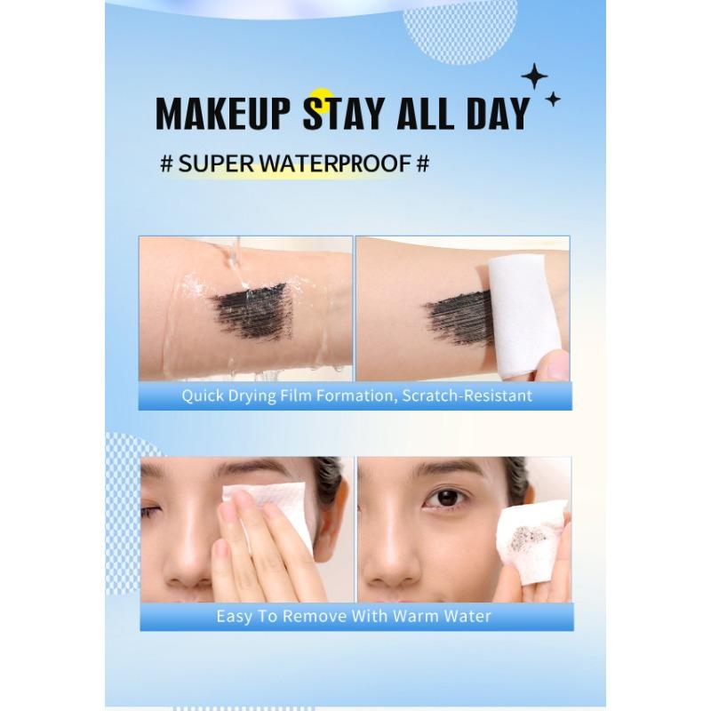 Velvet Black Thick Mascara Waterproof Non-blooming Non-makeup-free Long Curling Durable Styling Base Cream