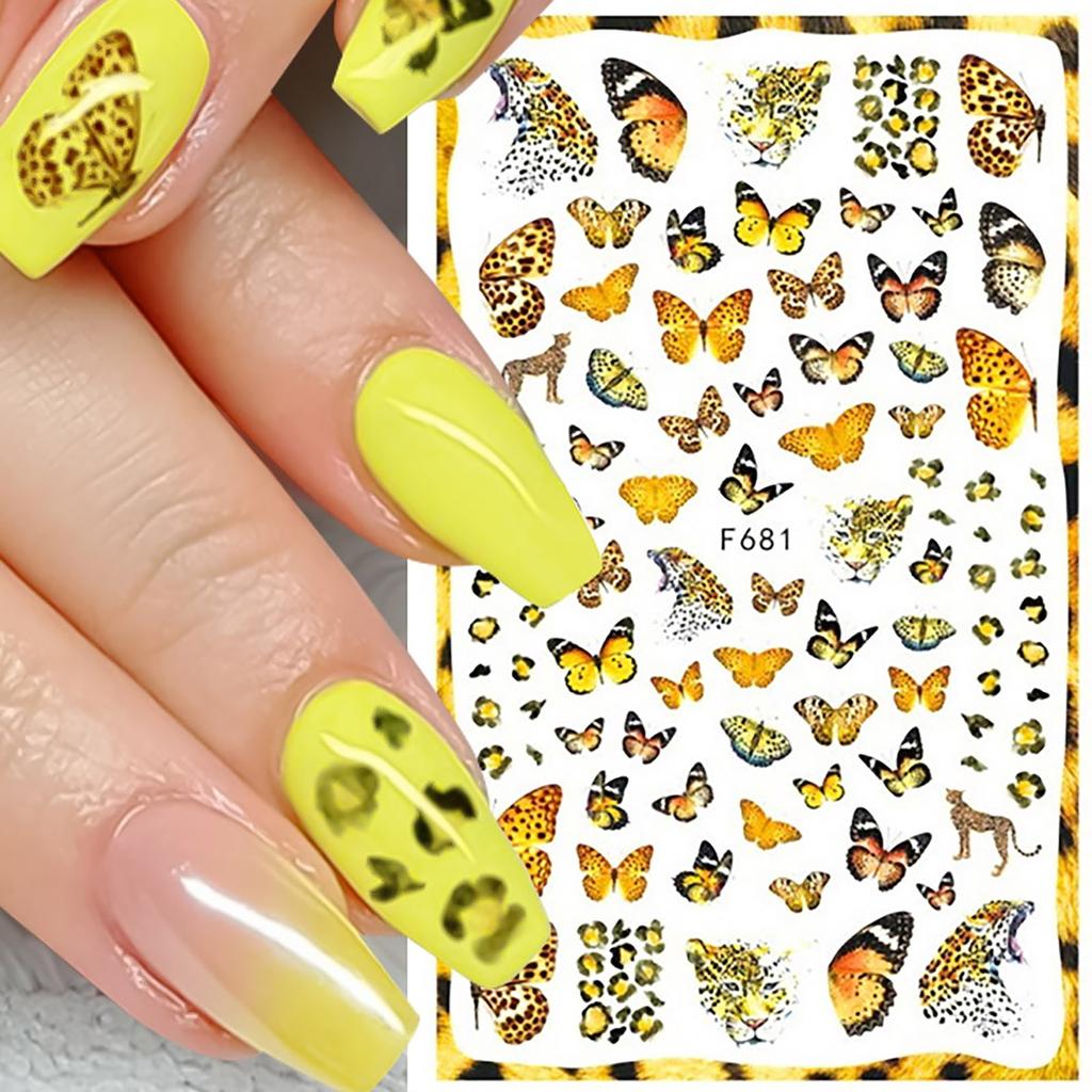  Pattern Butterfly Watercolor Theme Self Adhesive Decorative  Sticker