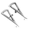 Dental Castroviejo Messschieber 0 bis 20 mm gerade/abgewinkelt 3,25" Edelstahl Messwerkzeug Labor- und Klinikinstrument