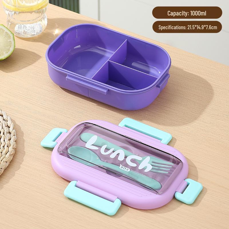 304 Stainless Steel Bento Box with Water Cup & Cutlery Set for Students & Office Workers