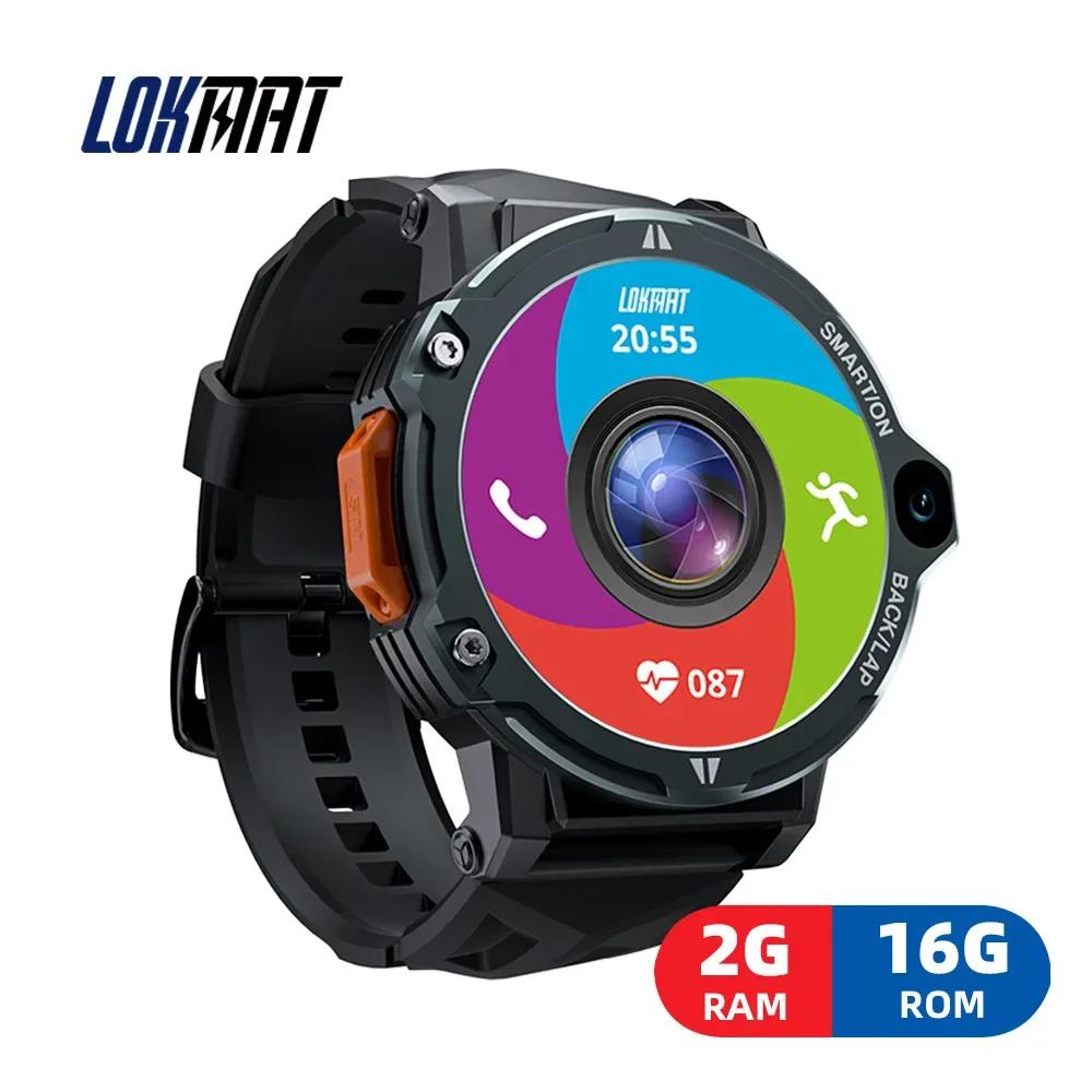 LOKMAT APPLLP 6 Pro Smart Watch with SIM, Wifi 4G Android 3G+64G Dual Camera Face Recognition GPS SOS One-Click Call Smartwatch