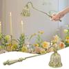 Candle Snuffer with Long Handle Anti Slip Candle Snuff Tool Engraved Flowers Wick Trimmer for Candle Lovers Home Decoration