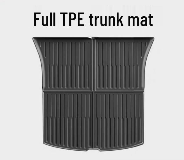 Refreshed Tesla Model Y Front & Rear TPE Trunk Mats - Upgraded Interior Accessories