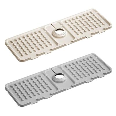 Useful Silicone Faucet Draining Mat Splash Non-Slip Sink Splash Mats Multi-function Drying Mat Kitchen Bathroom Supplies