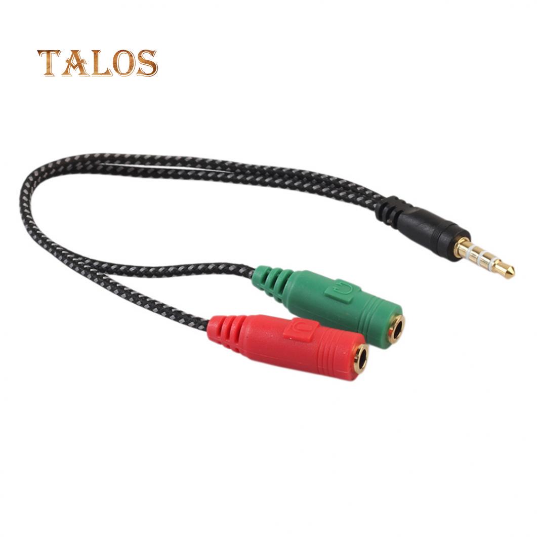 

3,5 мм штекер на 2 гнезда аудио микрофон гарнитура разветвитель адаптер кабель конвертер компьютерные гаджеты