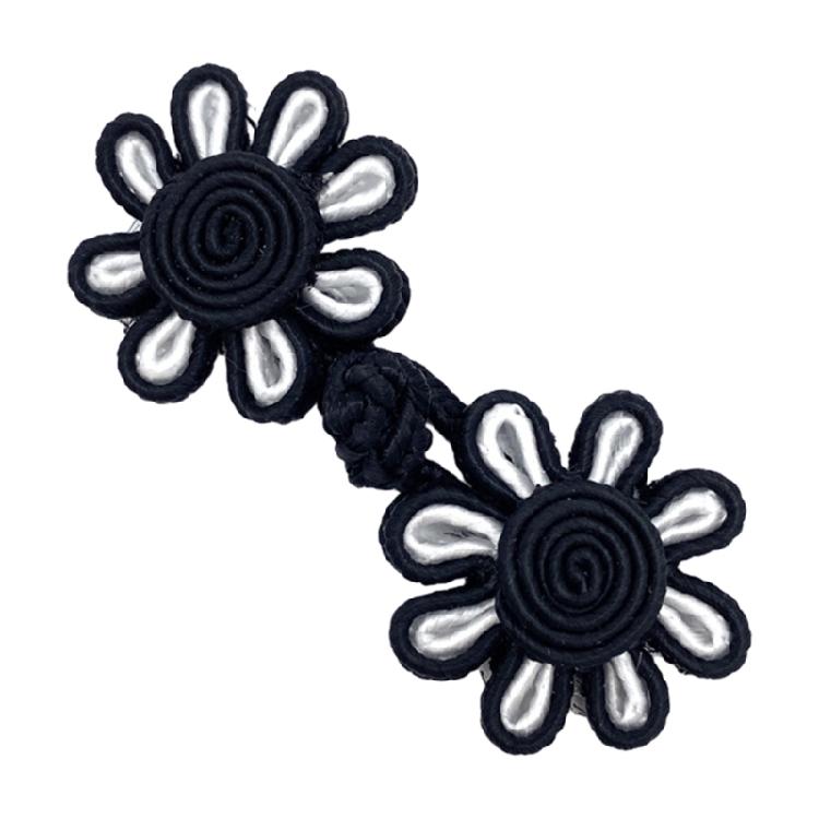 Vintage Flower Fasteners Buckle Disc Buttons DIY Clothing Decoration Garments