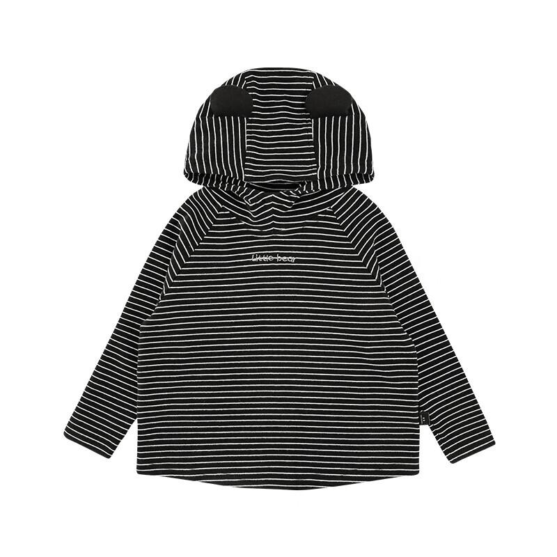Yoyou Boy s Striped Hooded Fleece Thermal Top 90 cm