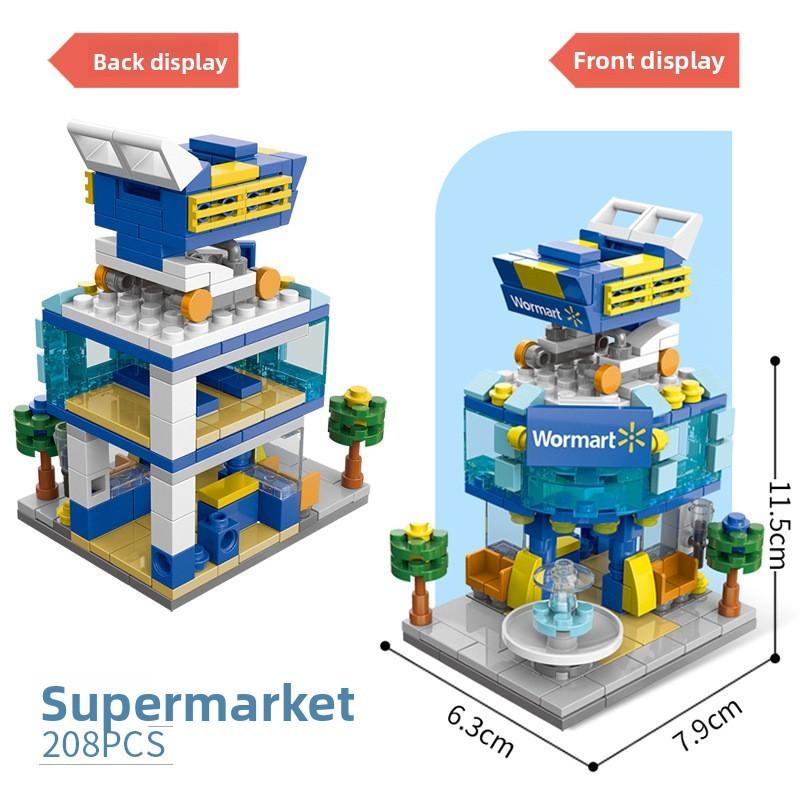 Yellow Crane Tower Chinese Style Building Blocks Kit With Abs Plastic For Kids Diy Creative Play