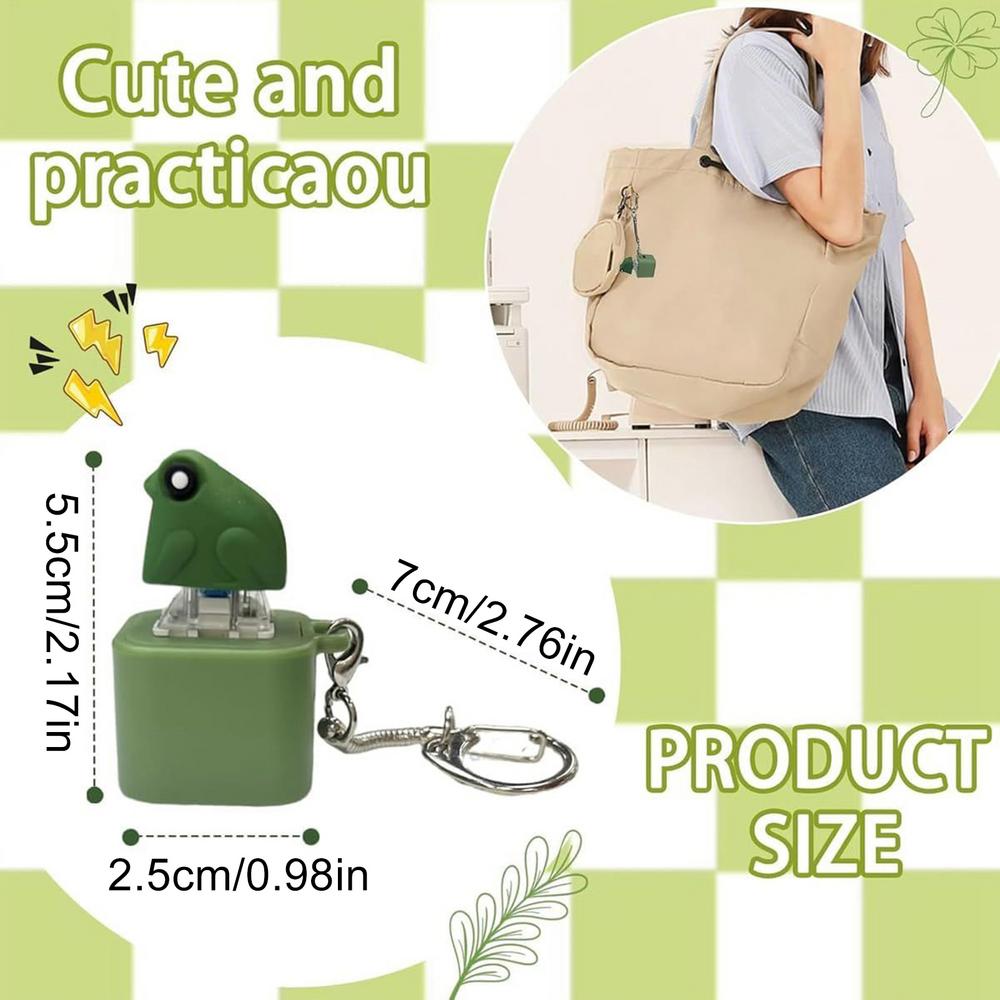 Clicking Fidget Toy Adult Fidget Toy Stress-Reducing Sensory Game Glow and Sound Frog Keychain for Youth Child Workplace School