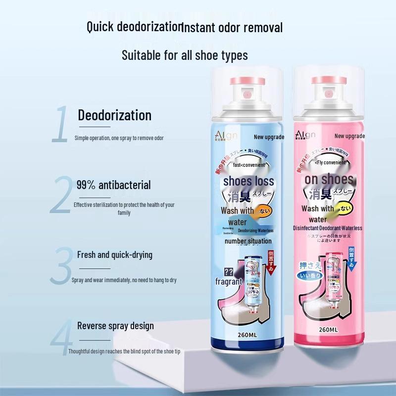 Shoe & Sock Deodorizer Spray: Eliminates Foot Odor, Freshens, and Sterilizes Shoes, Sneakers, and Cabinets.