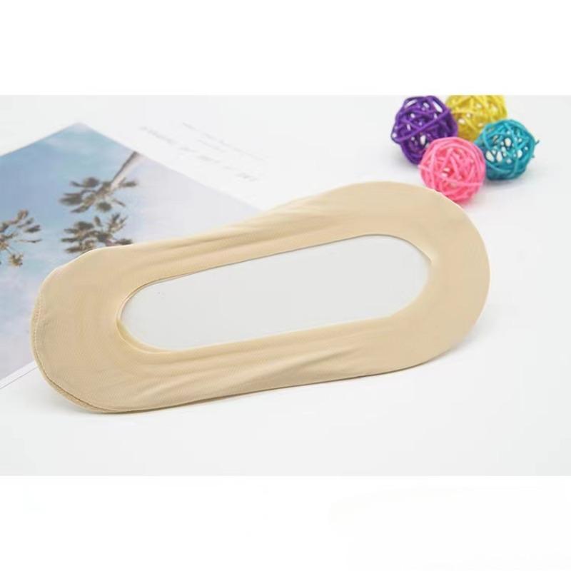 

5 шт. Нескользящие невидимые носки-тапочки бесшовные носки Ice Silk длиной до щиколотки летние тонкие однотонные повседневные дышащие невидимые носки one size