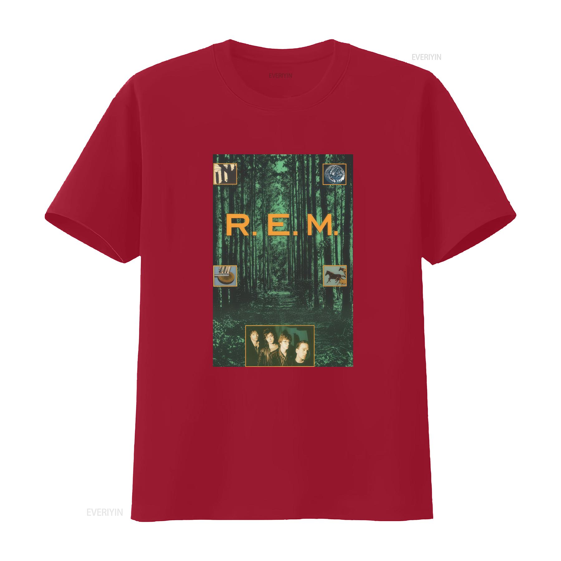 

R E M Band Green World Tour T Shirt Available in All Sizes from S to 5XL vintage Washed Versatile fashion Slightly S