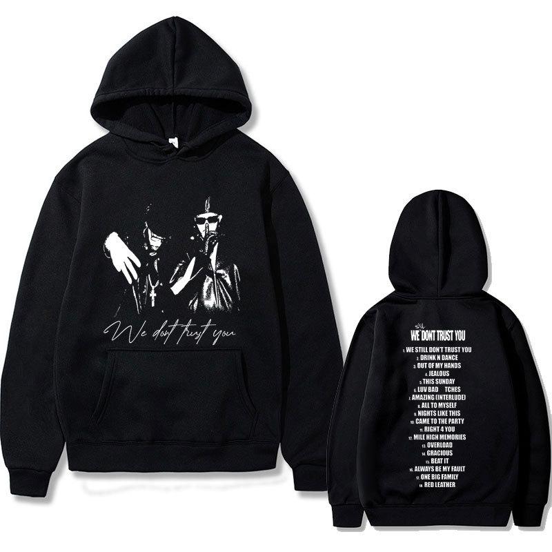 Rapper Metro Boomin and Future We Don't Trust Print Autumn Fleece Hoodie Regular Fit Long Sleeve Clothes Streetwear
