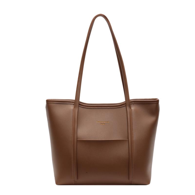 

Большая вместительная сумка-тоут для женщин, сумка через плечо для поездок на работу коричневый