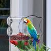 Acryl Outdoor Vogelkäfig Papageienkäfig Saugnapf Vogelfutterspender Fenster Aufhängbar Haustierbedarf Wandmontiert Kleine Vogelfutterspender