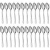 BEWOS 24 Pieces Tea Spoons Set, 6.2 Inches Stainless Steel Teaspoons Silverware, Coffee Spoons, Small Mirror Polished, Dishwasher Safe, Silver For