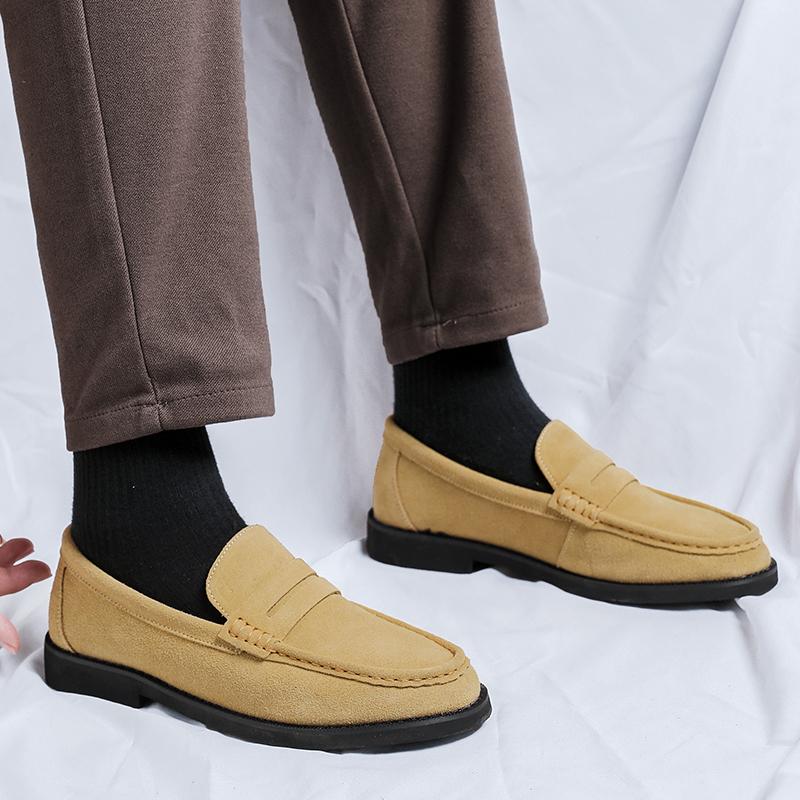 Fashion Non Slip Slip On Dress Flats Handmade Mens Leather Loafers Breathable Outdoor Casual Shoes for Man 2025 New Work Office Shoes