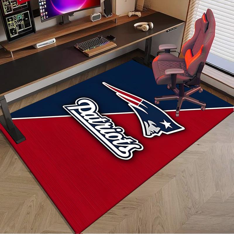 Patriots Team Spirit Area Rug for Office, Chair Rug, Decorative Carpet Livingroom Mat, Large Size Fan Gifts Christmas Gifts