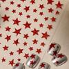 1pc Magic Red Five-Pointed Star Nail Sticker, Flash Light Luxury with Adhesive Nail Decoration Sticker, Suitable for Women