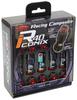 Racing Composite R40 iCONIX Wheel Lock M12 X with Aluminum KYO-EI (Kyoei Industry) Nuts, P1.5, Caps, Neochrome/Black, RIA-11NK