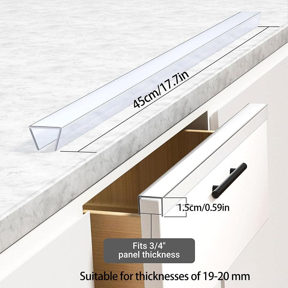 4Pcs Cabinet Door Protector For Preventing Wear, Chipping & Discoloration