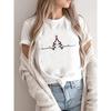 Tree Winter Season Merry Christmas Women Holiday Shirt Clothing Fashion Female New Year T-shirts Print T Top Graphic Tee