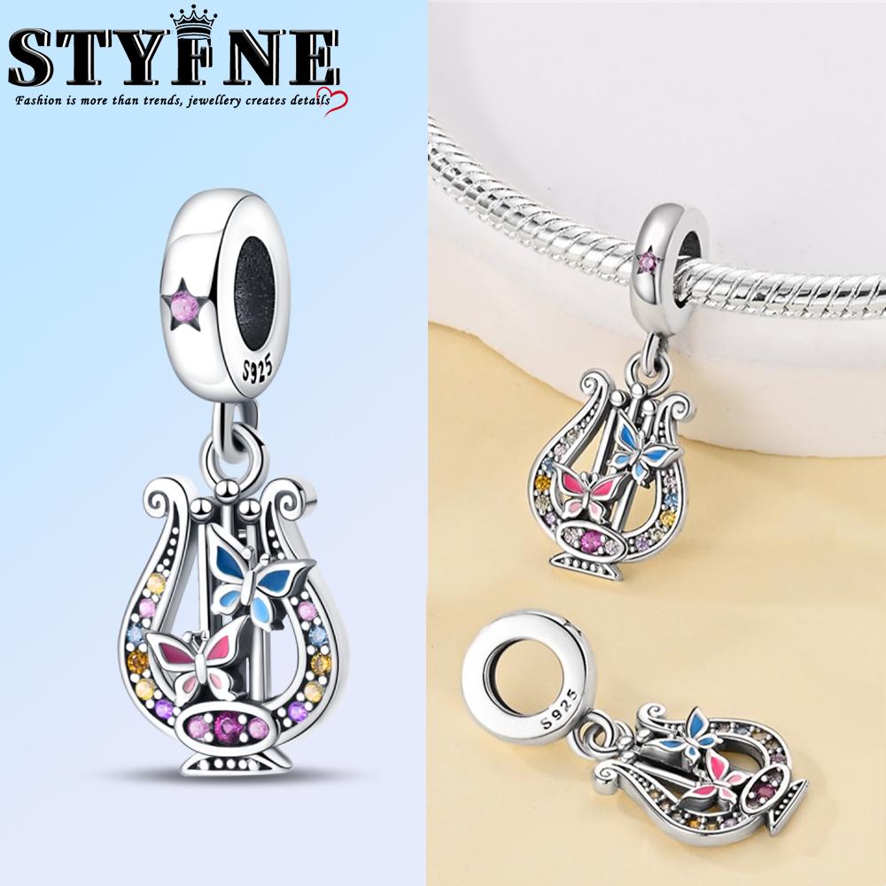 Romantic Music Charms Beads Copper Piano Violin Red Guitar Punk Saxophone Pendants Fit Bracelet Diy Jewelry