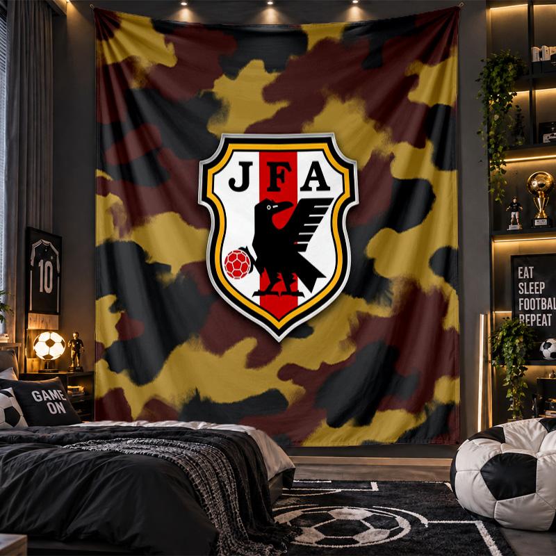 Tapiz Colgante de Pared Tela con Estampado de Fútbol de Japón para Sala de Estar Dormitorio Decoración del Hogar