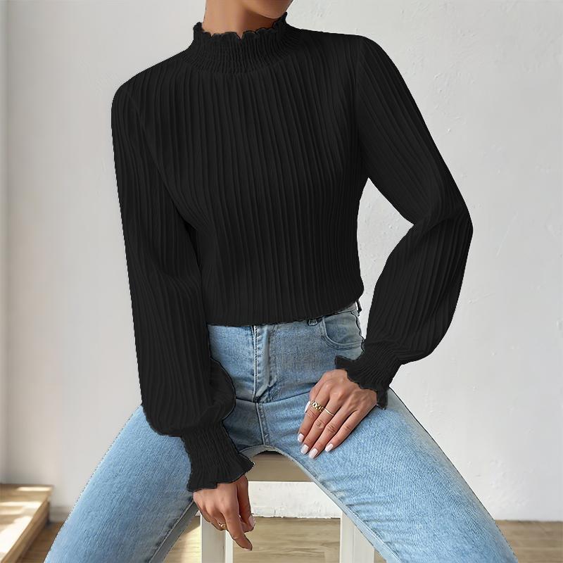 ZANZEA Women CasuaL Stand Collar Solid Color Long Sleeve Blouse