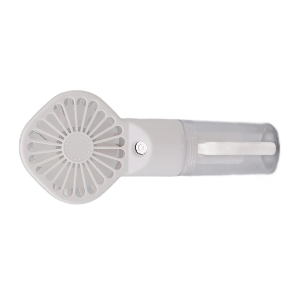 Portable Handheld Misting Fan USB Rechargeable Water Spray Mist Fan with 4 Gear Speed White