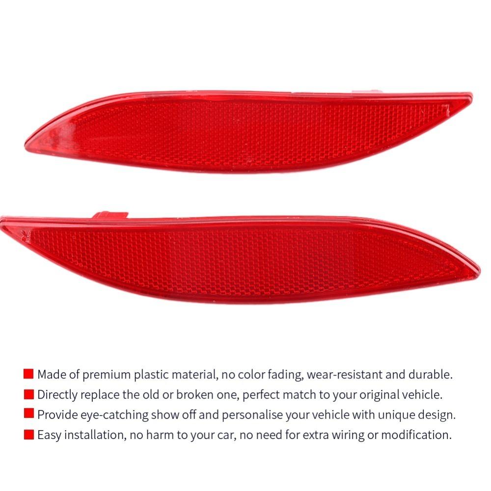 2PCS Rear Safety Reflective Lens for RENAULT MEGANE MK3 2008‑2013