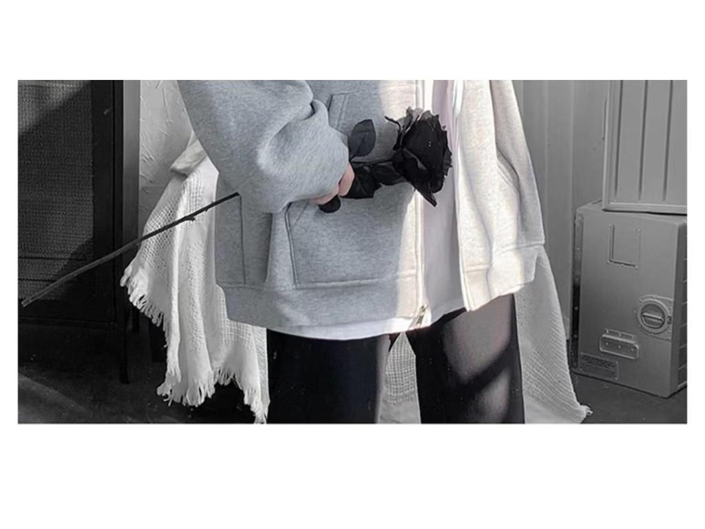 Herren Übergröße Fleecegefütterter Reißverschluss-Hoodie für Herbst und Winter