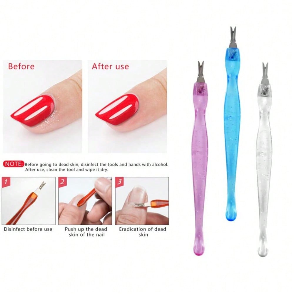 Practical Nail Art Tools Pedicure Cuticle Trimmer Remover Pusher Dead Skin Callus Removal Fork