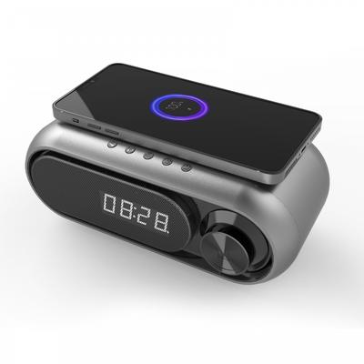 Bedhead Wireless Charging Speaker, 10W Wireless Charger, Bluetooth Speaker, LED Clock Alarm Clock Speaker