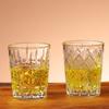 Engraved Flower Brandy & Whiskey Shot Glass - Thickened One-Shot Baijiu & Liqueur Cup
