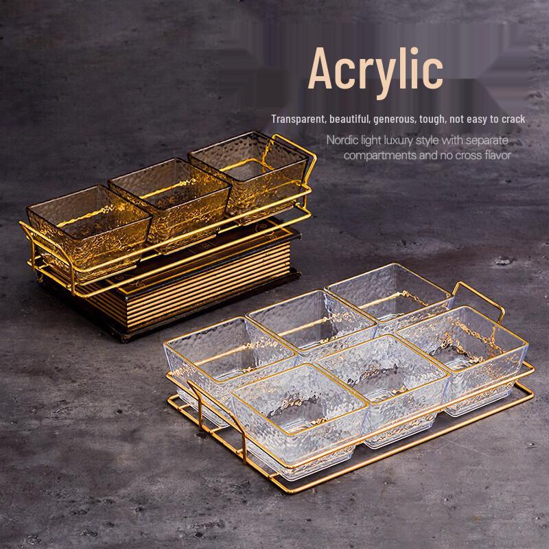 Jing Zhou Yuan Acrylic Partitioned Serving Tray