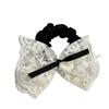 Sweet Bow Hairband, Lace Double-layered Gentle Elastic, Fashionable Embroidery, Retro Hair String, Elegant Quality