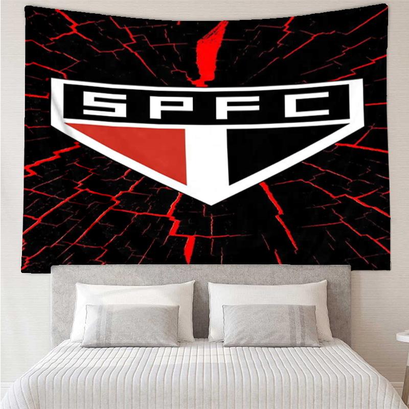 1PC Pau-lo Fc Emblem Printed Tapestry Room Decoration Wall Hanging for Living Room Bedroom, Dormitory, Birthday and Christmas Gifts