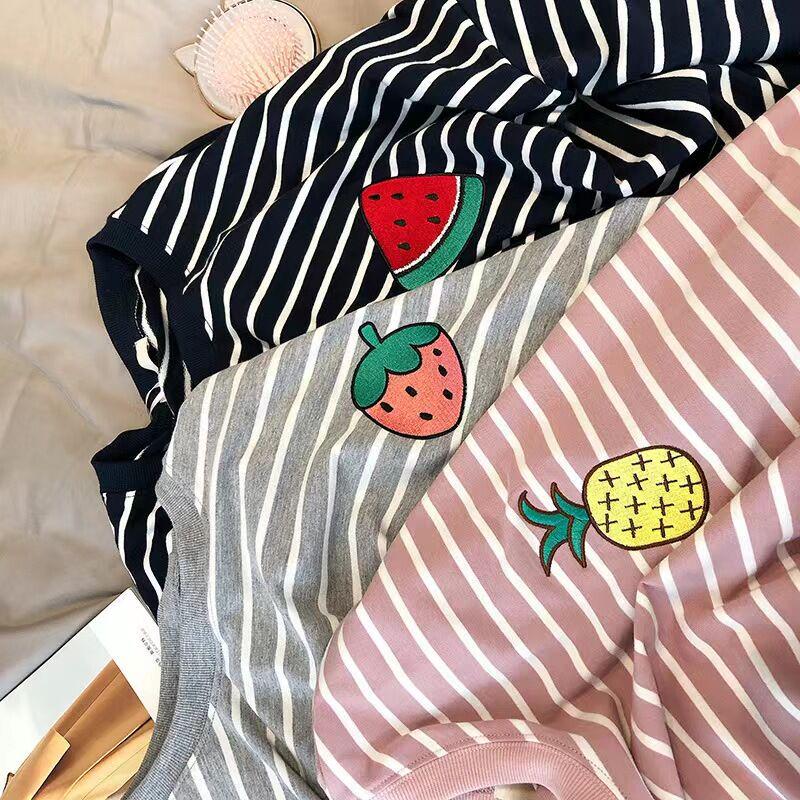 2022 Sommer Cartoon Wassermelone Damen Übergröße Mittellanges Kleid