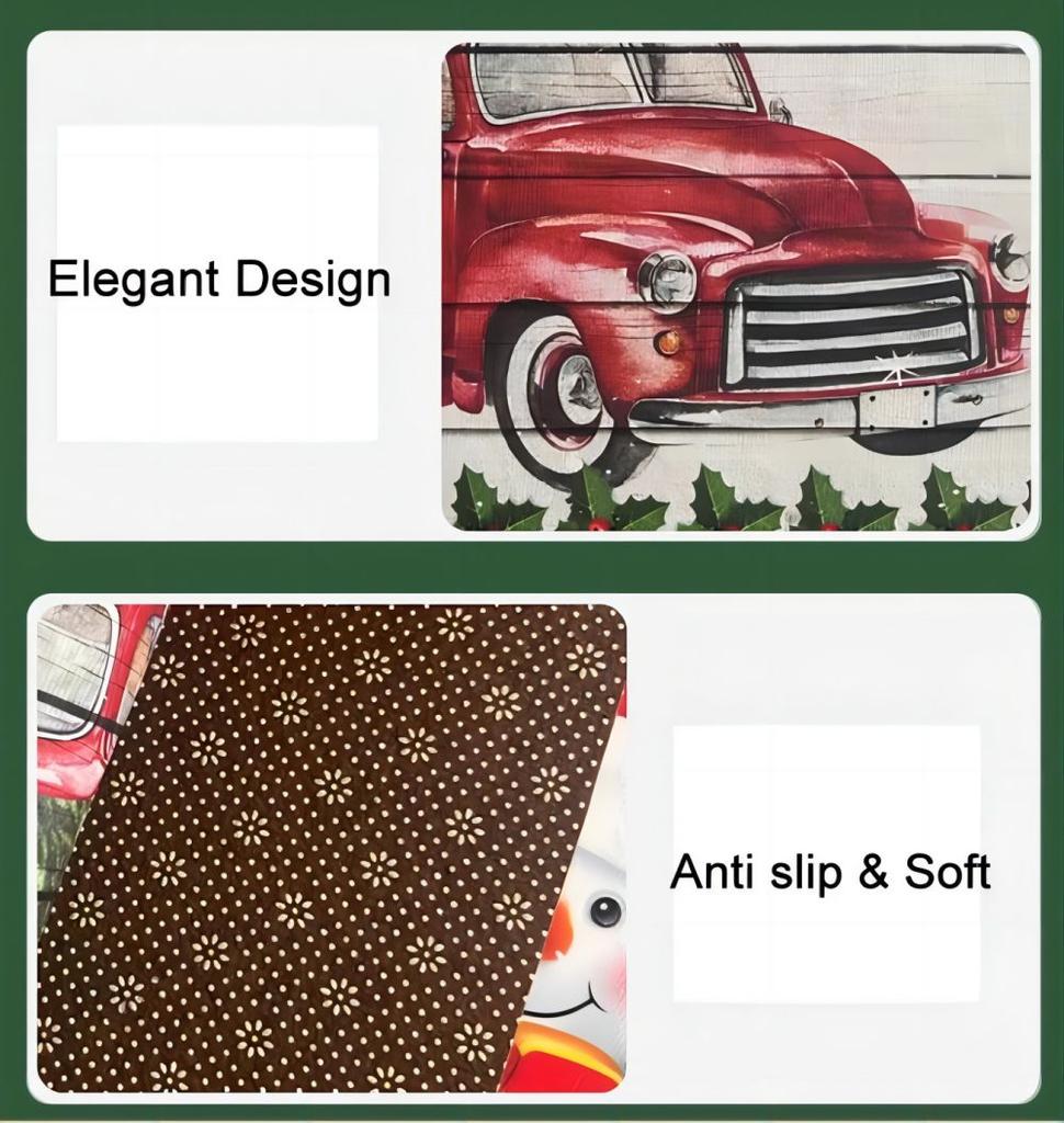 2024 New Christmas Welcome Mat Christmas Dwarf Area Rug Festive Atmosphere Home Decor Indoor Outdoor Entrance Mat