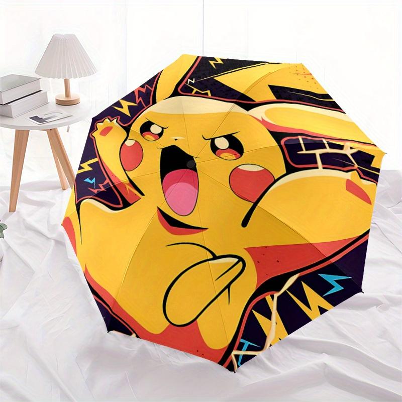 Pikachu Automatic Open Umbrella Compact Foldable Design, Durable Fabric for Casual Birthdays, Christmas s a0820095