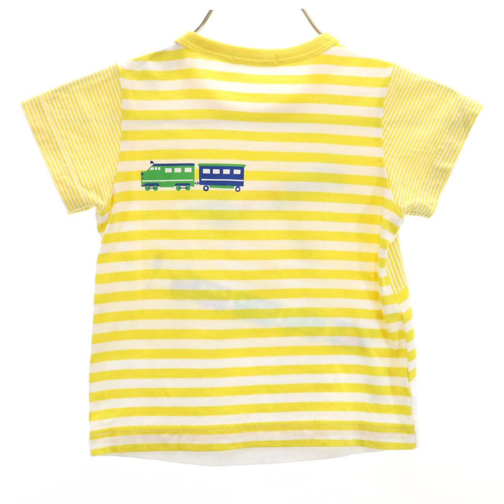 Familiar Made In Japan Freight Train Short Sleeve T-shirt 90 Yellow Kid's Used