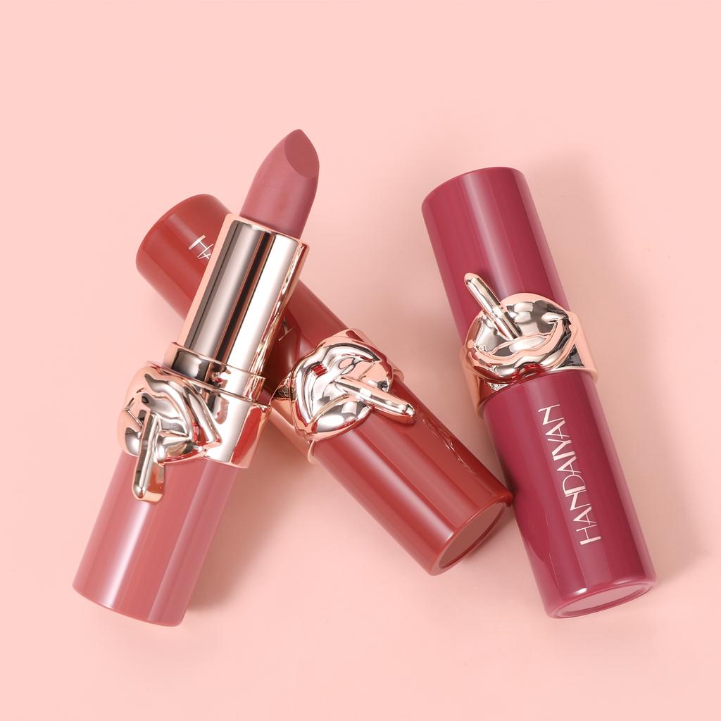 6 Color Matte Lipstick Non-Stick Cup Long-Lasting Velvet Finish Lipstick Pen Smooth Matte Lip Color Waterproof Non-Fading