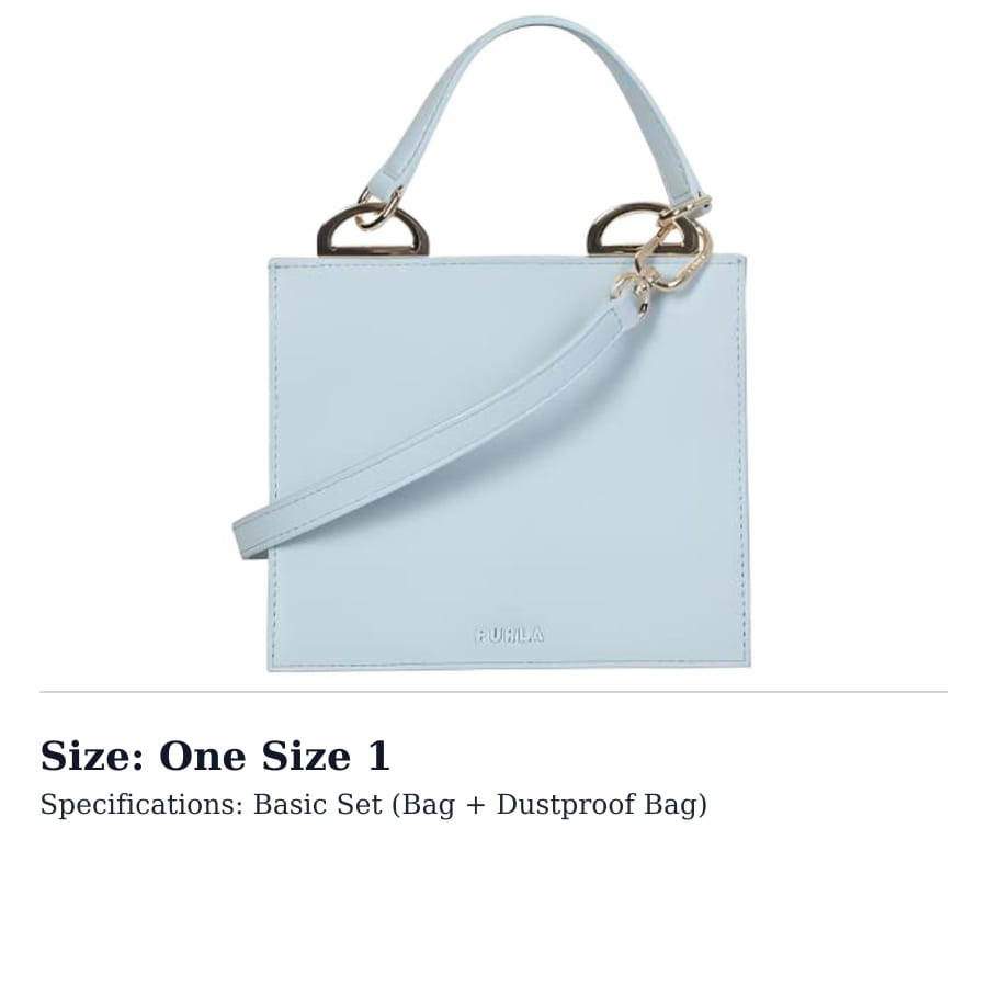 Furla Linea Futura Leather Handbag Regular Women's Blue WB00565-BX1063-1859S