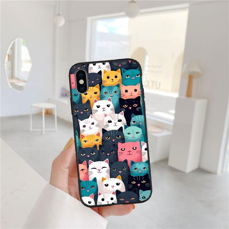 FM15 Cat Kitten Meow Soft Shell Phone Case for Xiaomi Poco C40 C50 C51 C55 C65 C71 C75 F3 F5 F6 F7 M2 M3 Pro Ultra